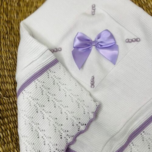 שמיכת white purple